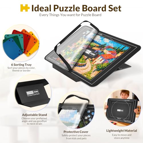 Puzzle Board for 1000 Pieces with Angle Adjustable Stand - Image 6