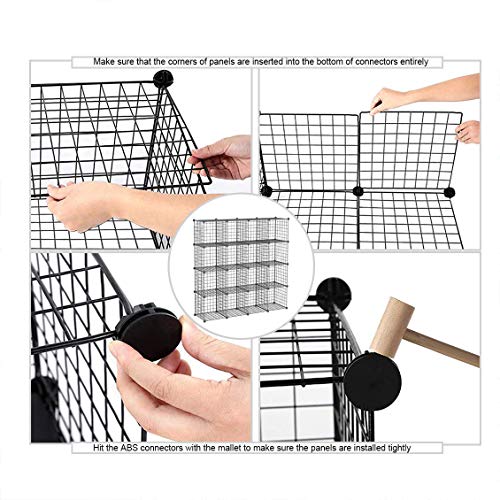 C&AHOME Wire Cube Storage, 16 Cubes Organizer Metal C - Image 7