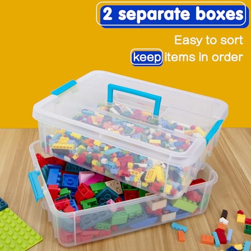 TERGOO 2 Layer Plastic Storage Containers with Lids, Multipurpose - Image 4