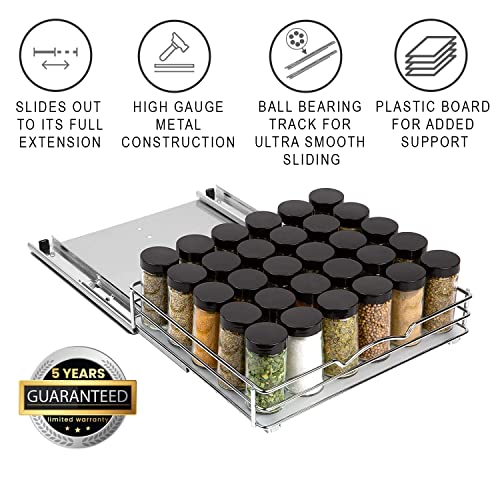 Pull Out Spice Rack for Cabinet, Spice Organizer 12 ⅜"W x - Image 7