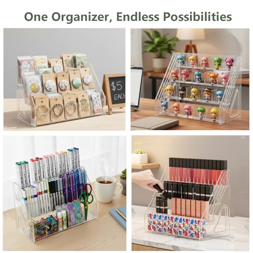 Sticker Display Stand, 4-Tier Acrylic Bookmark Holder Organizer - Image 6