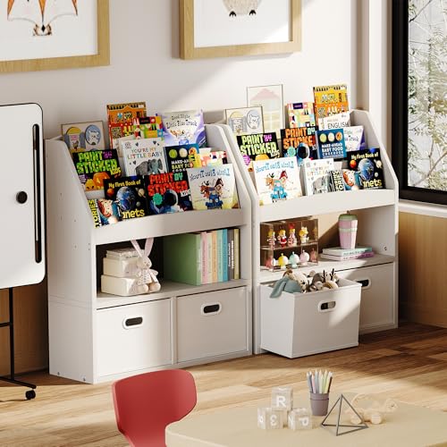 Homeiju Kids Bookshelf & Toy Storage Organizer with 2 - Image 6