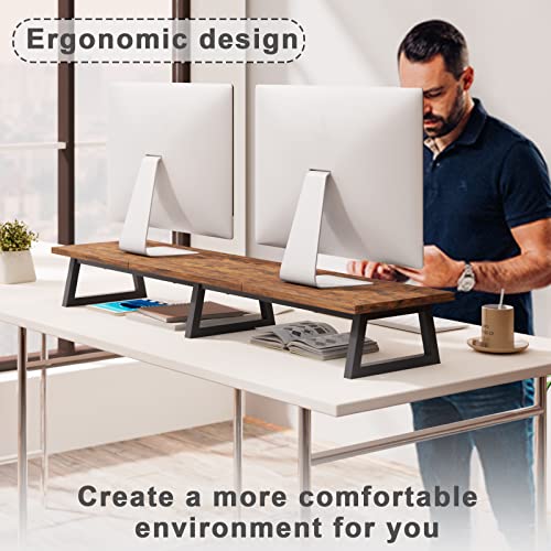 TEAMIX 42 inch Large Dual Monitor Stand Riser,TV Ris | All Products - Image 4