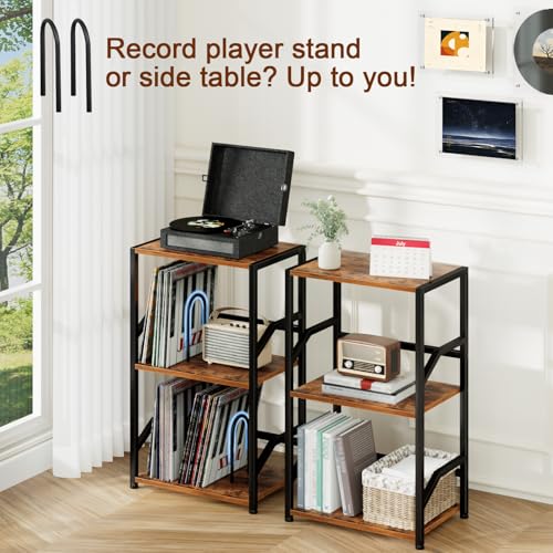 Record Player Stand, Turntable Stand with Vinyl Record Storage - Image 6