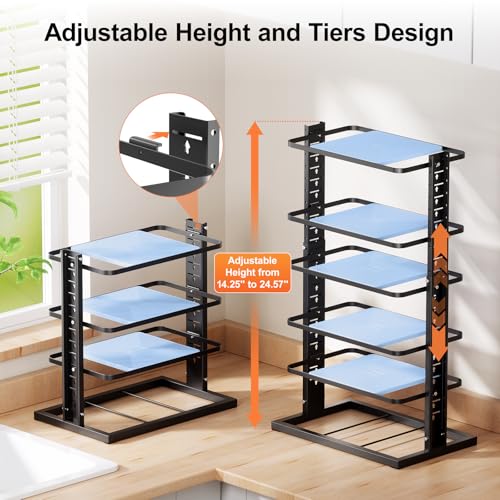 LAMU Pots and Pans Organizer for under Cabinet, 6-Tier Heavy Duty - Image 5