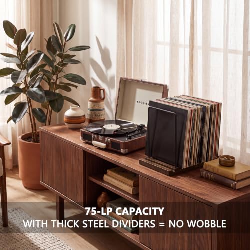 Solid Wood Vinyl Record Storage Stand & Display for Album - Image 5