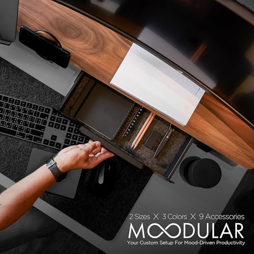 ULTRARM Moodular Wooden Monitor Stand Desk Organizer, Large 45.6" - Image 3
