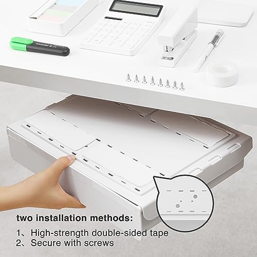 Under Desk Drawer - Super Large Under Table Hidden Drawer Desk - Image 4