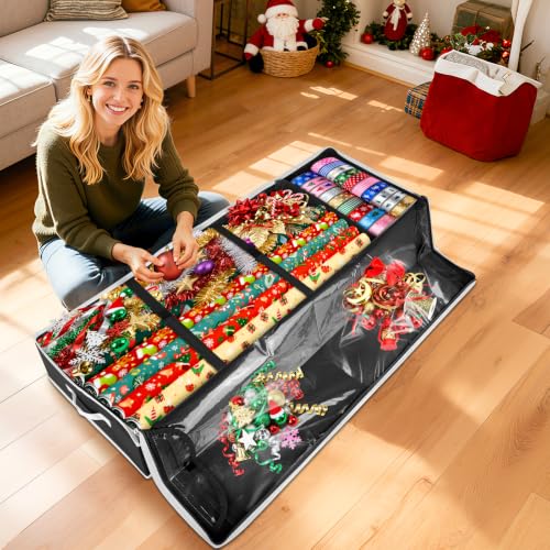 Wrapping Paper Organizer Storage, Christmas Wrapping Paper - Image 3