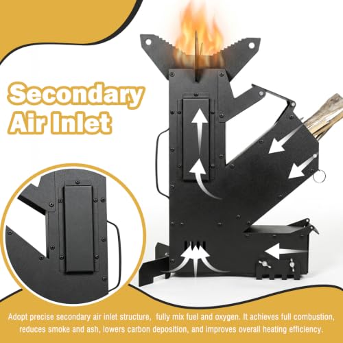 Smokeless Rocket Stove with Secondary Combustion, Portable - Image 4