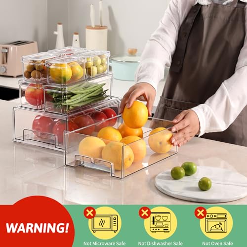 damynuo 14 Pack Clear Fridge Organizer with Lids and | All Products - Image 7