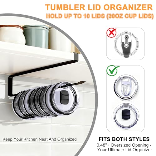 Tumbler Lid Organizer for Cabinet - Under Shelf & Be | All Products - Image 4