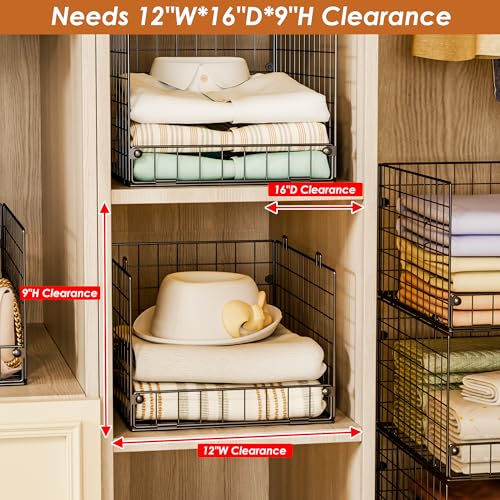 4-Tier Stackable Closet Organizers and Storage Shelves - Image 4