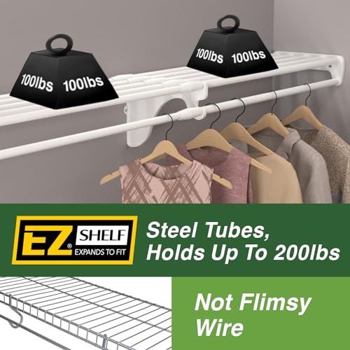 EZ Shelf Expandable Laundry Room Shelving Kit, Wall Mount, White - Image 4