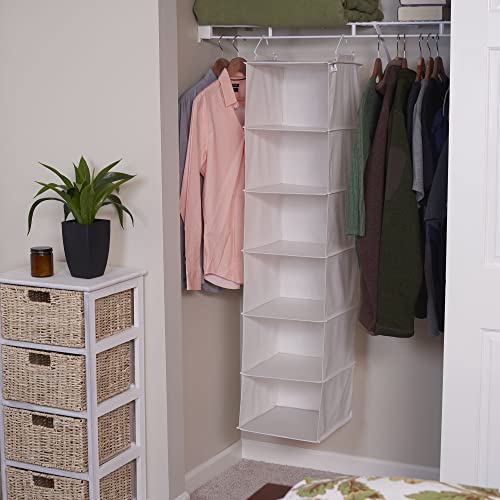 Household Essentials 6‑Shelf Hanging Closet Organizer in Soft - Image 5
