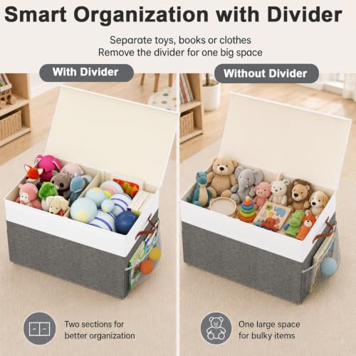 Large Toy Storage Box with Lid, Toy Chest Organizer Bin for Kids - Image 5