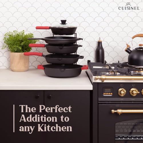 Cuisinel 5-Tier Pan Organizer for Cast Iron Skillets Griddles - Image 6