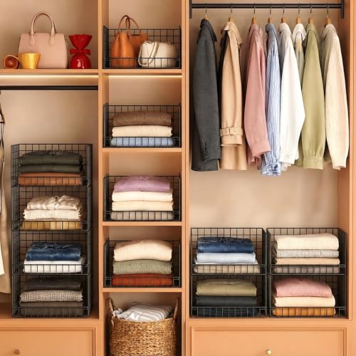 Stackable Closet Organizers and Storage, Closet Shelf - Image 3