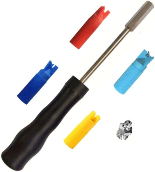 Grease Zerk Cleaner, Grease Fittings Cleaning Tools, New Grease Kits to Make Greasing Easier Cleaner, Vehicle Repair Tool (LTL30041)