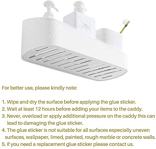 SUNFICON Adhesive Shower Caddy Wall Mounted Bathroom Shelf - Image 6