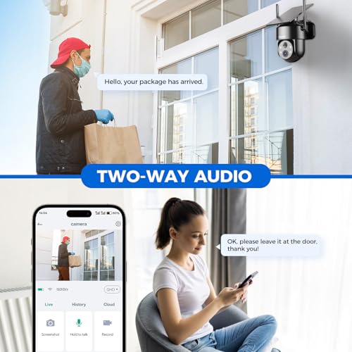 LITYMOL 2K 2.4g WiFi Security Cameras Wireless Outdoor, 360° View - Image 7