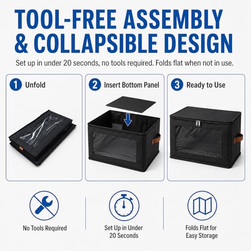 24 Spools Filament Storage Box, Stackable Foldable Moisture-Proof - Image 8