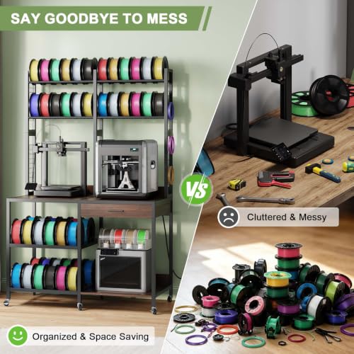 3D Printer Stand with Filament Storage, Table with Top Shelf - Image 6