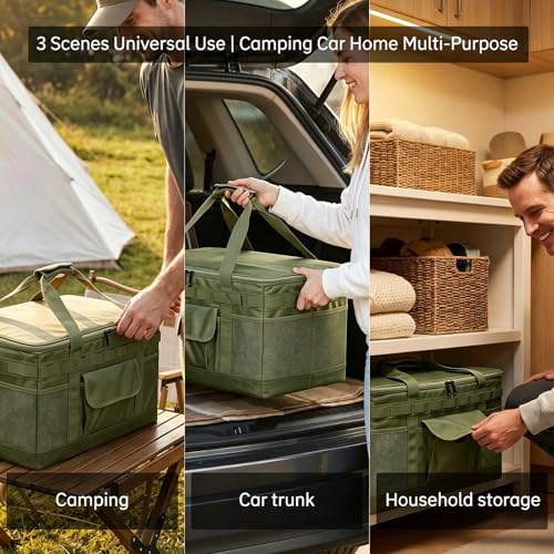 57L Tactical Camping Storage Bag -Olive Green, Waterproof - Image 4