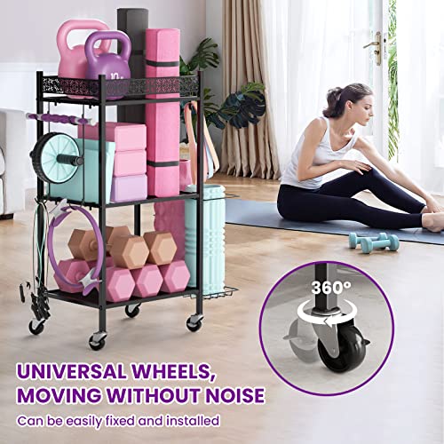 VOPEAK Home Gym Storage Rack, 3-Tier Yoga Mat Storag | All Products - Image 4
