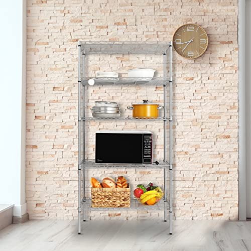 Karl home 5 Tier Wire Shelving Unit Height Adjustable Storage - Image 3