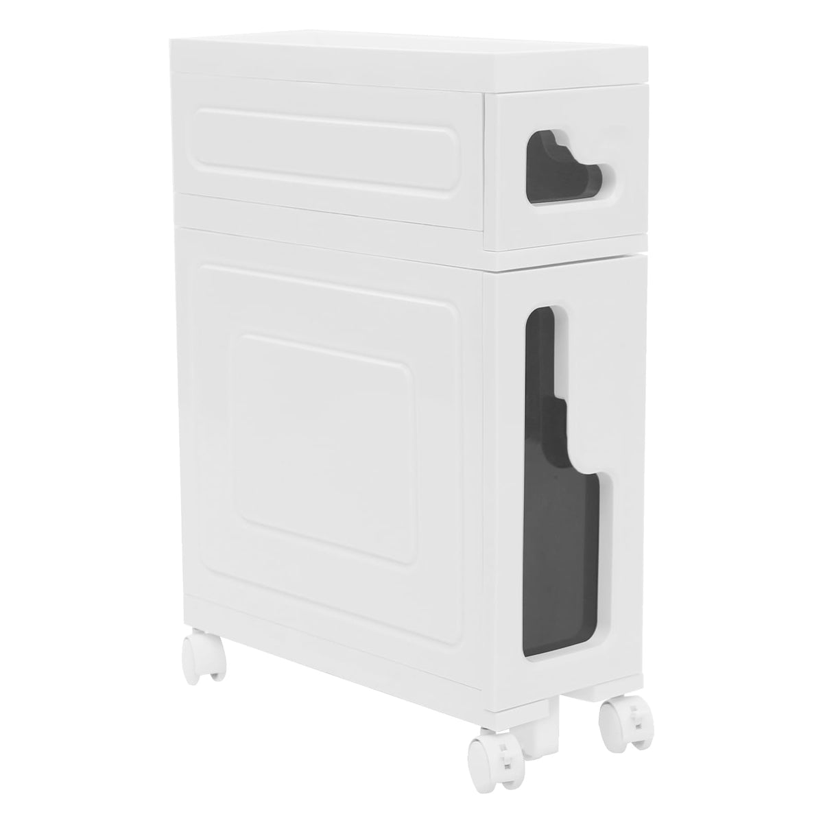 Slim Bathroom Storage Cart, Narrow Rolling Storage Organizer - Image 1