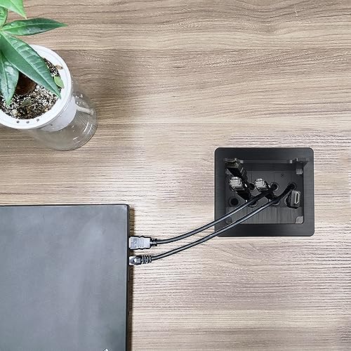 Tabletop Brush Cable Management Connectivity Box with 8 - Image 6