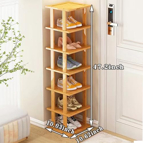 Vertical Shoe Rack,Tall Narrow Shoe Shelf Organizer Entryway Shoe - Image 3