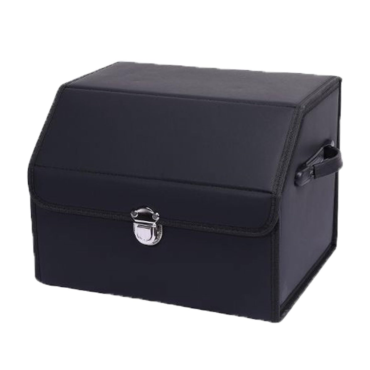 Car Trunk Organizer Leather Storage Box with Lid for Trunk - Image 1