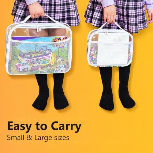 Clear Toy Storage Bags with Zipper, 4 Pack Building Block - Image 7