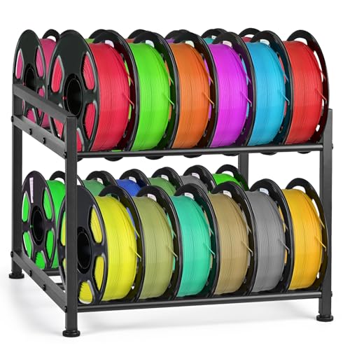 MAYJOY Desktop 3D Printer Filament Storage Rack, 2-Tier Metal - Image 2
