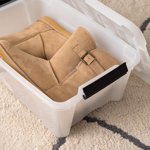 IRIS USA 6-Pack 13 Quart Storage Bins with Lids, Pearl - Image 7