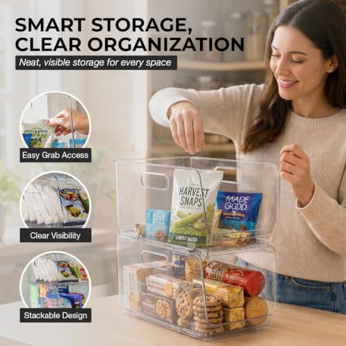 ClearSpace Stackable Storage Bins, Front Pantry Organizer - Image 4