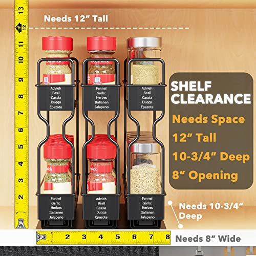 SpaceAid Pull Out Spice Rack Organizer, Heavy Duty Slide Out - Image 4