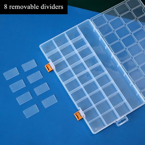 3 Pack 36 Grids Clear Plastic Storage Box with Dividers - Image 5