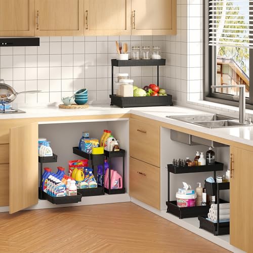 Sevenblue 3-Pack 2-Tier L-Shaped Under Sink Organize | Home Organizati - Image 6