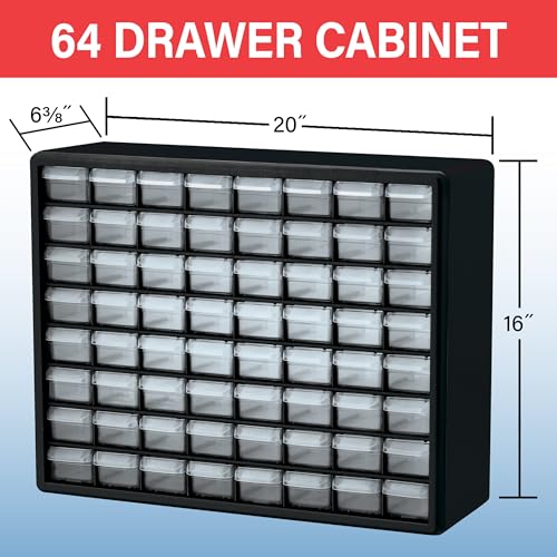 Akro-Mils 64-Drawer Plastic Drawer Storage Cabinet | Home Organization - Image 3