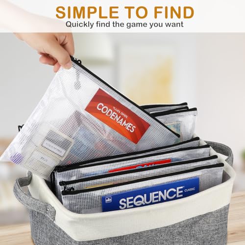 Board Game Storage Kit Include Storage Basket and 10pcs Zipper - Image 6