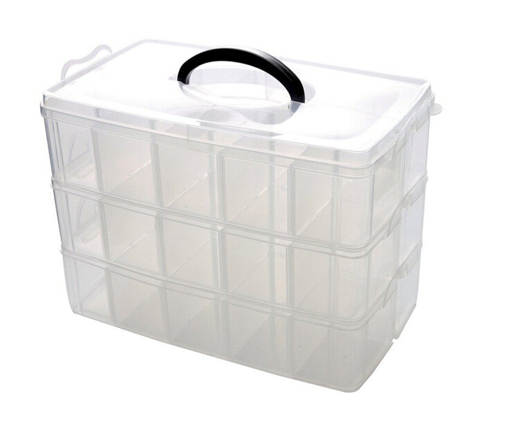 Kamay's 3-Tier Transparent Stackable | Home Organization - Image 1
