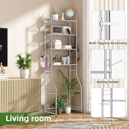 Ekisemio Over the Toilet Storage Cabinet, Metal 4 Tier - Image 6