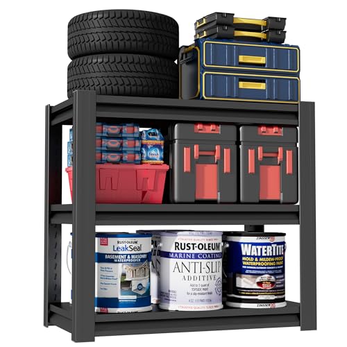 3 Tier Garage Shelving Heavy Duty,Adjustable Metal Shelving - Image 2