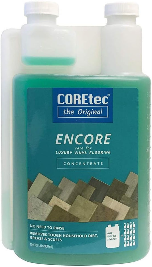 COREtec ENCORE 03Z78 Floor Cleaner Care for Luxury Vinyl Flooring Concentrate 32 oz (Refills 16x)