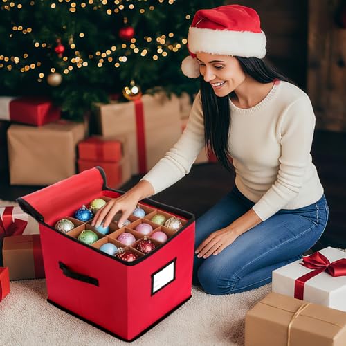 SATINIOR 6 Pcs Christmas Tree Storage Bag Set, Ornament Box - Image 8