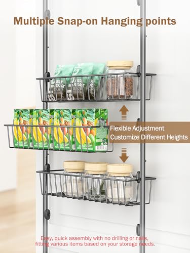 Delamu Over The Door Pantry Organizer, 9-Tier Pantry Door - Image 5