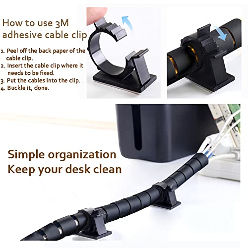 Large PC Cable Management Tube Sleeve Under Desk Wire Organizer - Image 6